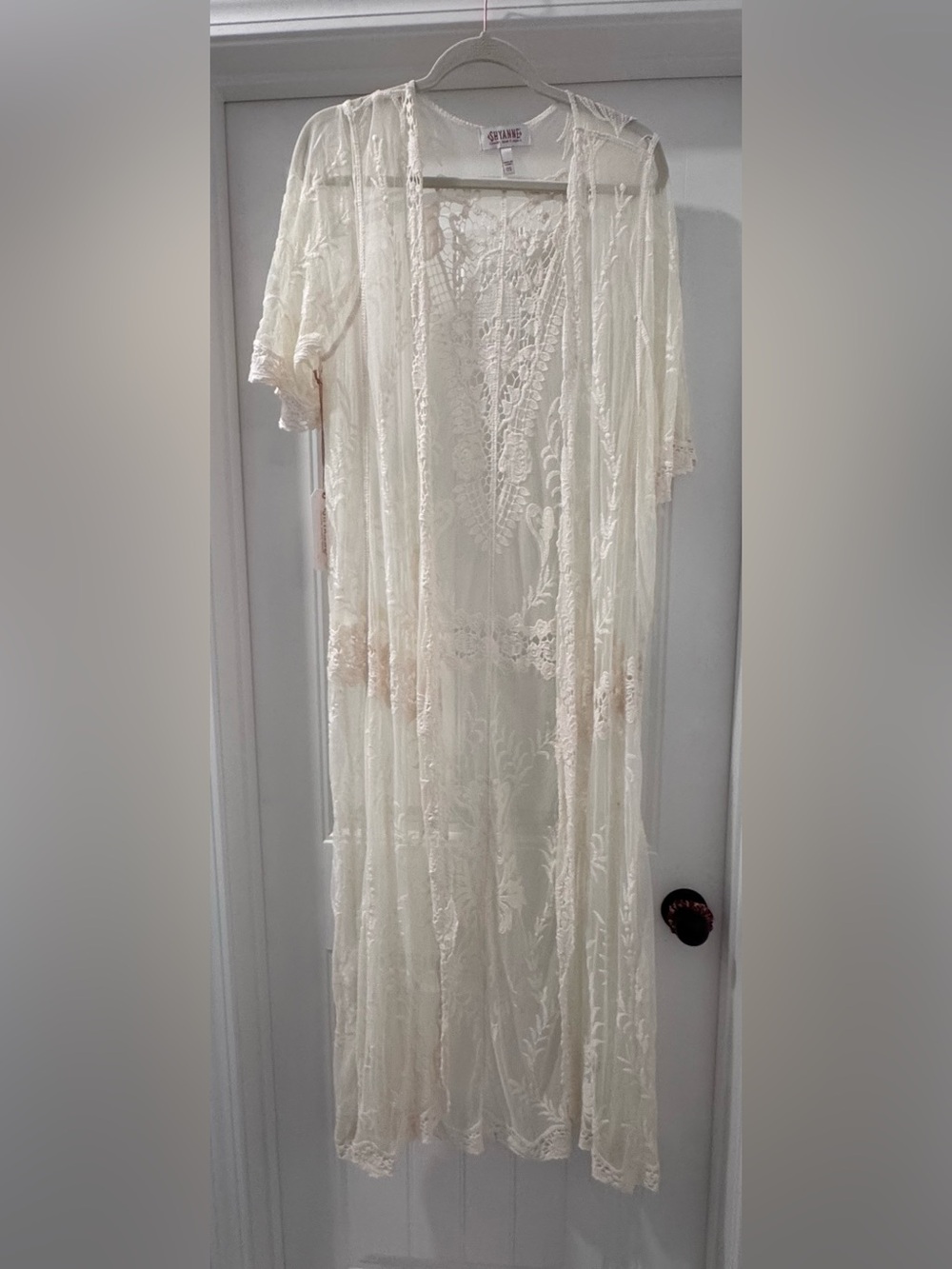 Shyanne Ivory Lace Maxi Duster